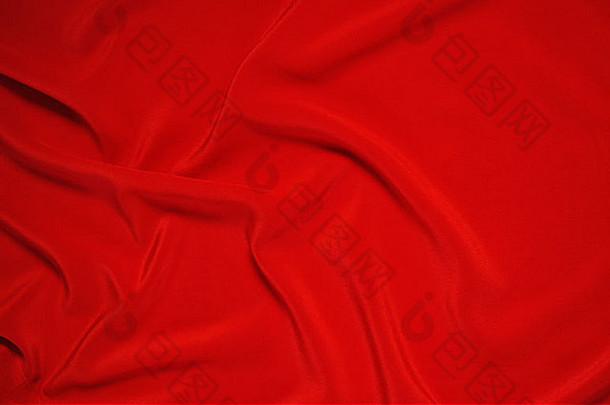 所谓湿丝绸的红色织物背景