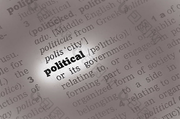 政治词典定义软焦点单字