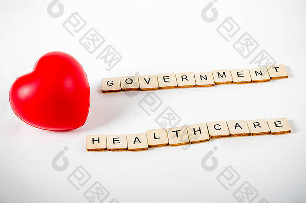 医疗保健概念显示心消息政府医疗保健