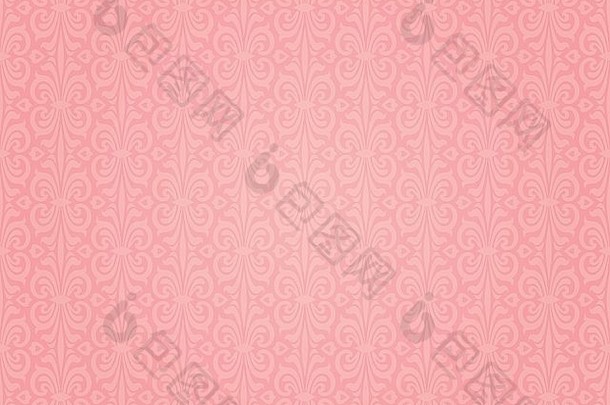 粉色彩色复古壁纸背景无缝设计图案