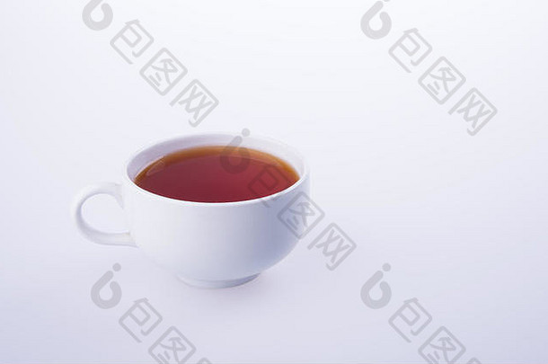 背景上的茶或热茶杯