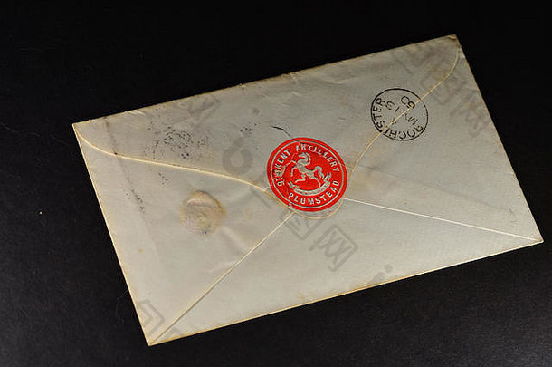 旧大英帝国邮票-1860年代信封上的红色便士