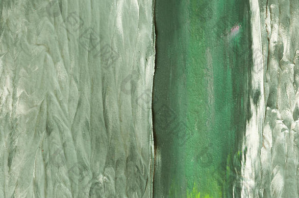 抽象素描，绿色和灰色