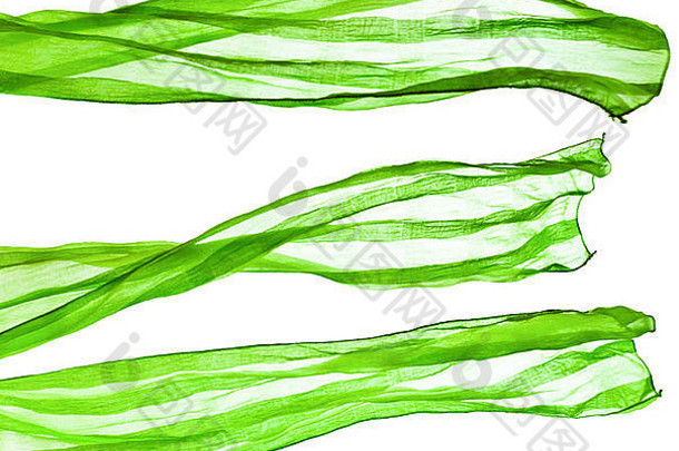 绿色围巾孤立的白色背景
