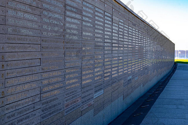 墙记得的名字受害者状态暴力内存公园布宜诺斯艾利斯停机坪阿根廷