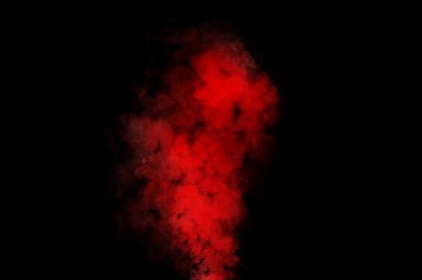 孤立的黑色背景上的红色爆炸。