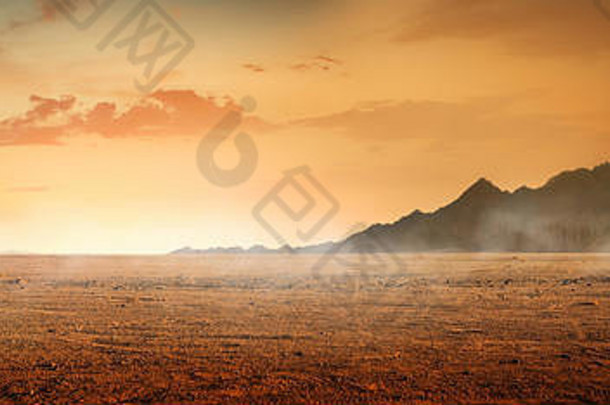 埃及苏里塞山沙漠景观