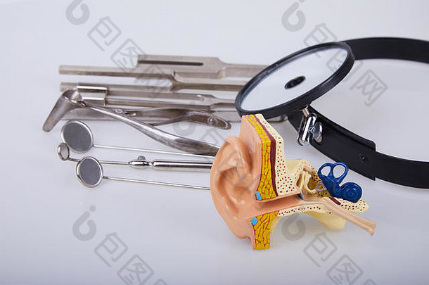 医疗仪器ent医生白色集耳鼻喉科专家仪器