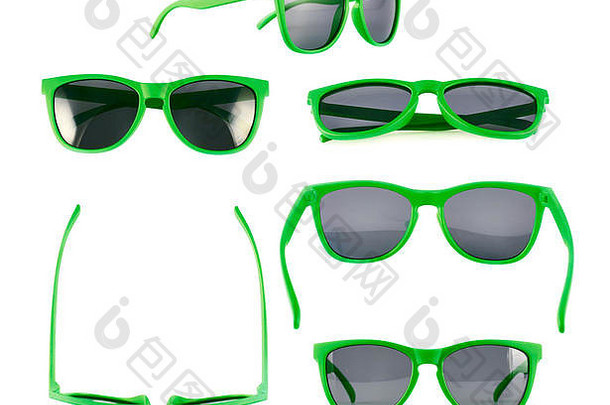 绿色太阳眼镜