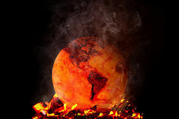 全球加热火烧的