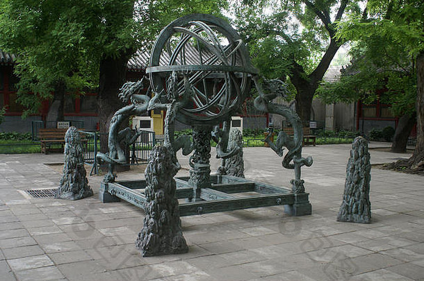 ming王朝手镯的球院子里北京古老的天文台中国