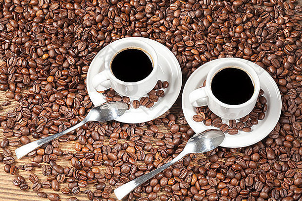 咖啡咖啡豆子木表格