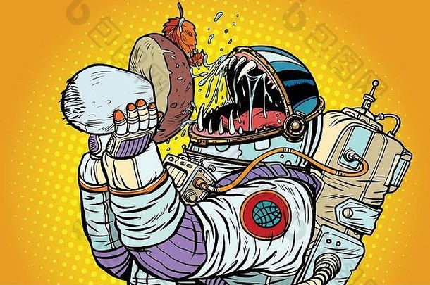 宇航员怪物吃蘑菇