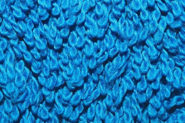 蓝色的纺织背景浴<strong>毛巾</strong>关闭织物纹理
