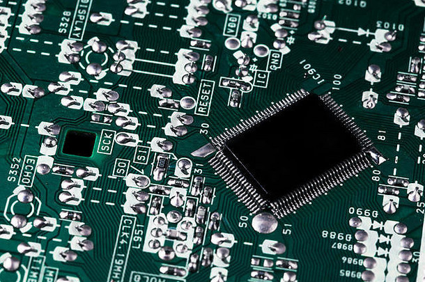 微芯片集成主板电脑科学