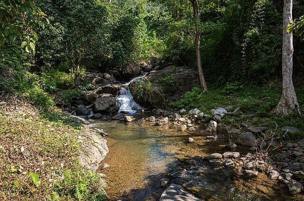 kaengyuy瀑布抓住Vieng老挝东南亚洲