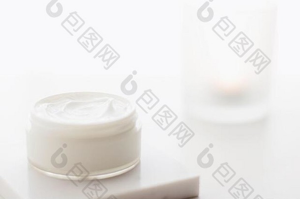 脸奶油保湿霜Jar奢侈品护肤品化妆品抗衰老产品健康的皮肤美例程
