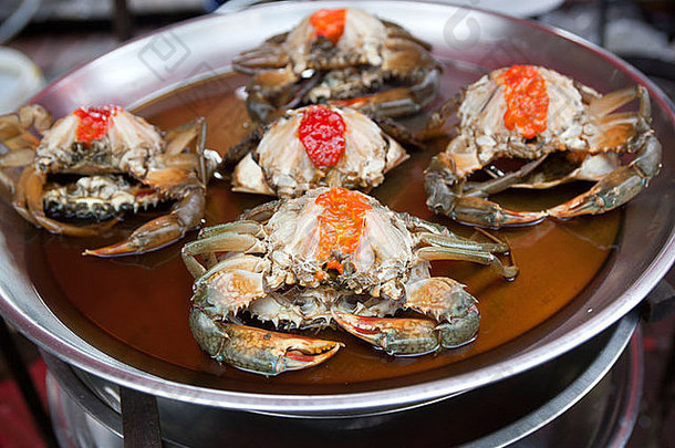 螃蟹出售唐人街曼谷