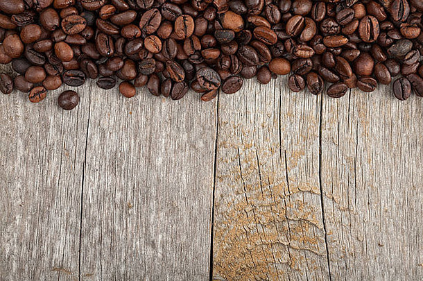 咖啡豆子木表格纹理复制空间视图