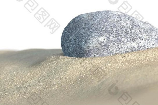 石头沙子插图