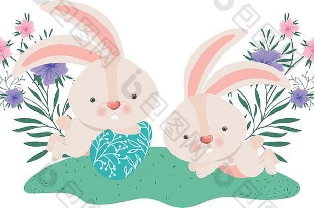 复活节兔子蛋花