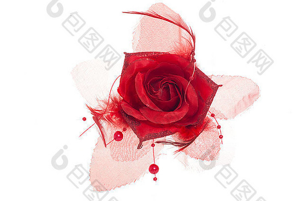 红色的玫瑰<strong>花胸</strong>针工作室断路