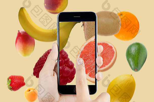 水果聪明的电话屏幕