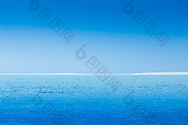 沙子酒吧热带蓝色的海洋史翠伯克岛昆士兰澳大利亚