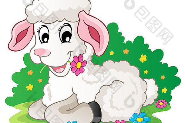 可爱的羊肉花图片插图