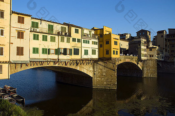 蓬特旧中世纪的桥亚诺河河弗洛伦斯意大利