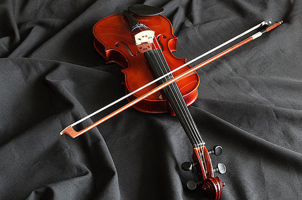小提琴黑色的织物