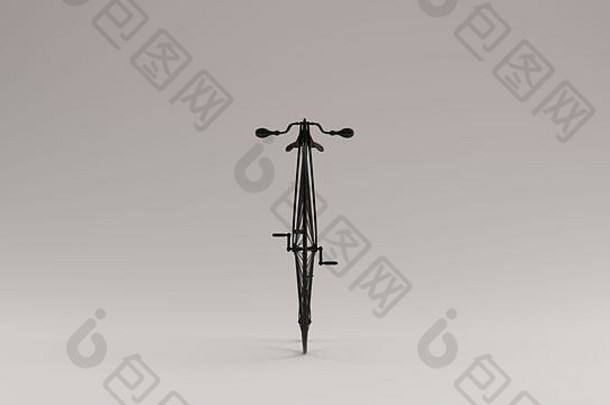 黑色的一分钱法新自行车插图渲染