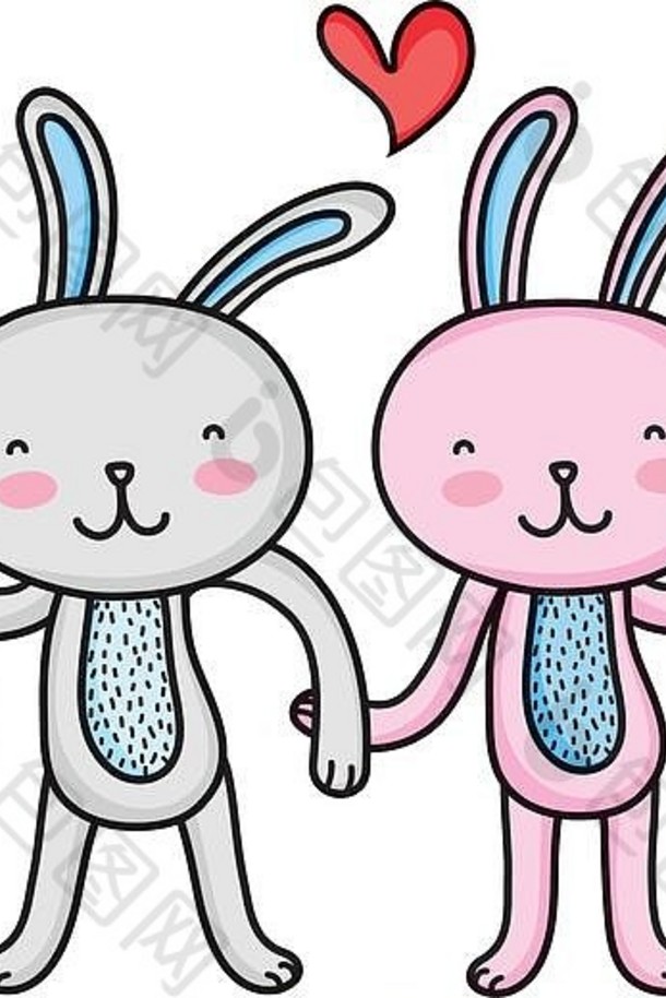 兔子夫妇爱手