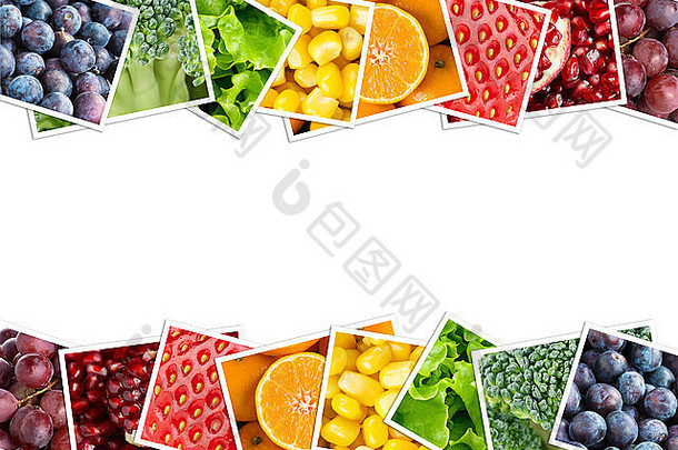 新鲜的水果蔬菜健康的食物概念