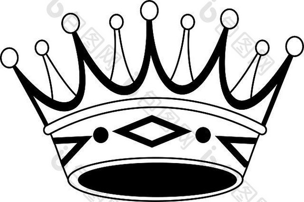 奢侈品皇冠象征黑色的白色