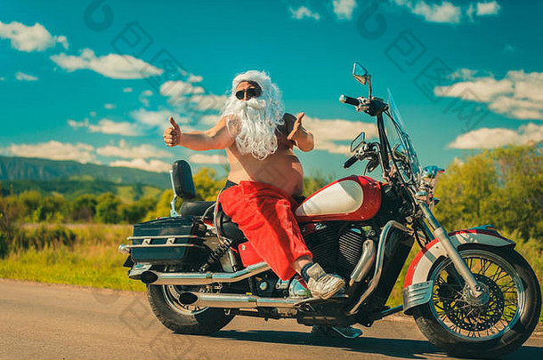 圣诞老人摩托车