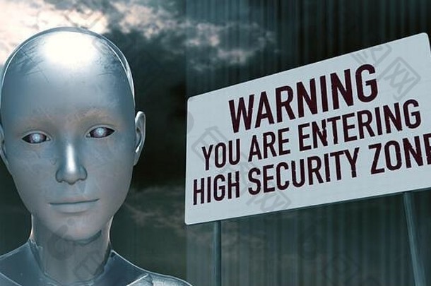 插图人形机器人一般被称为安卓人工情报高安全区警告