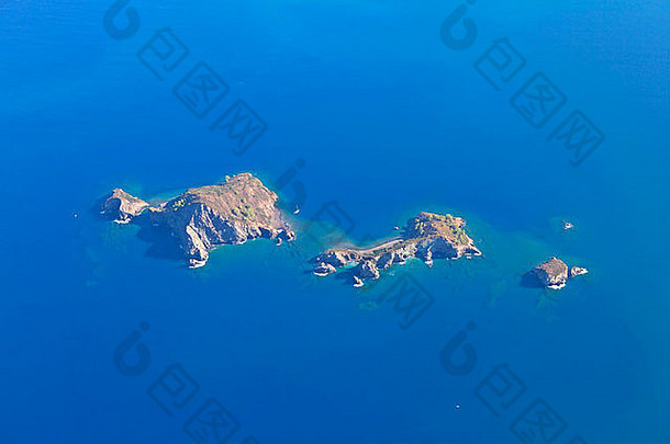 空中照片岛屿费特希耶土耳其西海岸