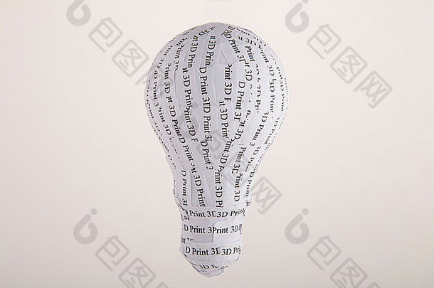 印刷灯泡概念的想法快速原型设计