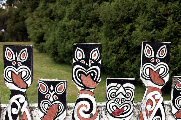 毛利雕刻罗托鲁瓦北岛新西兰