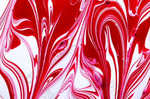 色彩鲜艳的摘要背景红色的白色粉红色的漩涡漩涡液体油漆