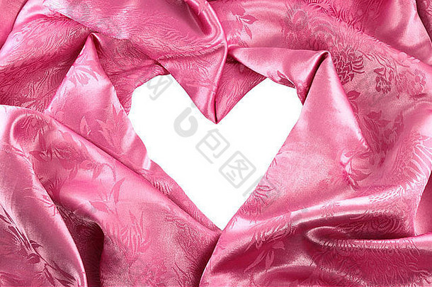 粉红色的缎织物美丽的模式折叠