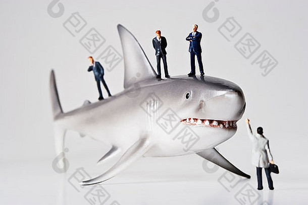 业务雕像鲨鱼小雕像