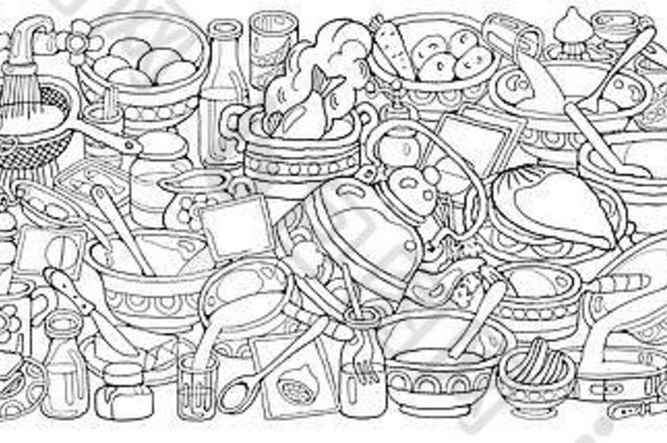 首页烹饪插图食物横幅设计