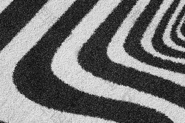 细节地毯弯曲的行黑色的白色颜色