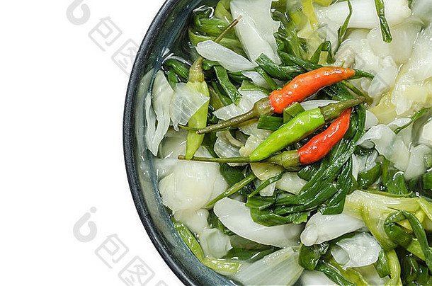 泡菜蔬菜卷心菜辣椒洋葱食物泰国