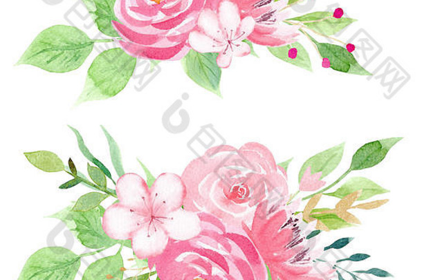 美丽的粉红色的花光栅插图
