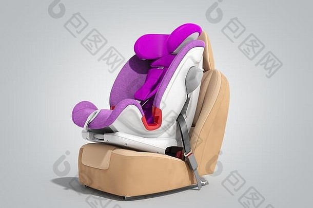 婴儿车座位渲染灰色梯度