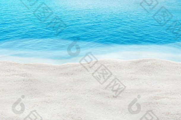 完美的海滩清晰的水夏天假期概念修改照片