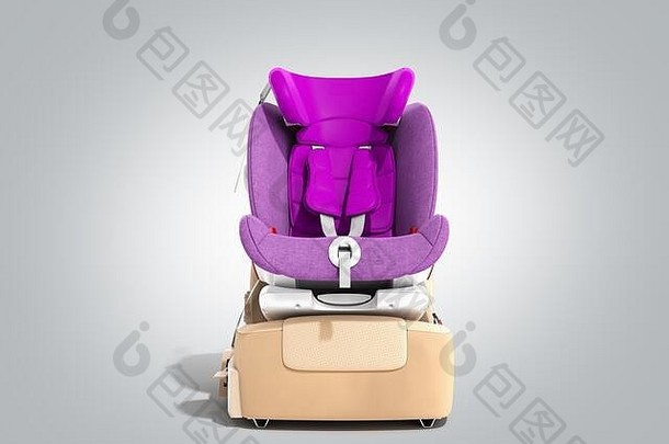 婴儿车座位渲染灰色梯度